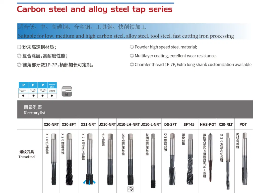 DIN/JIS Ticn-Al Coated Spiral Flute Screw Thread Taps Tool HSS Threading Taps