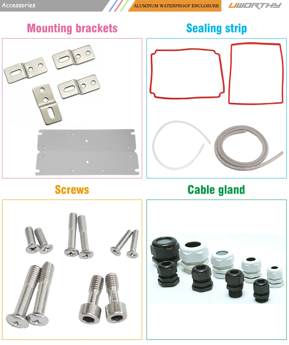 200X130X78 mm Waterproof IP65 Hot Sale Black Aluminum Electronic Enclosure Junction Box